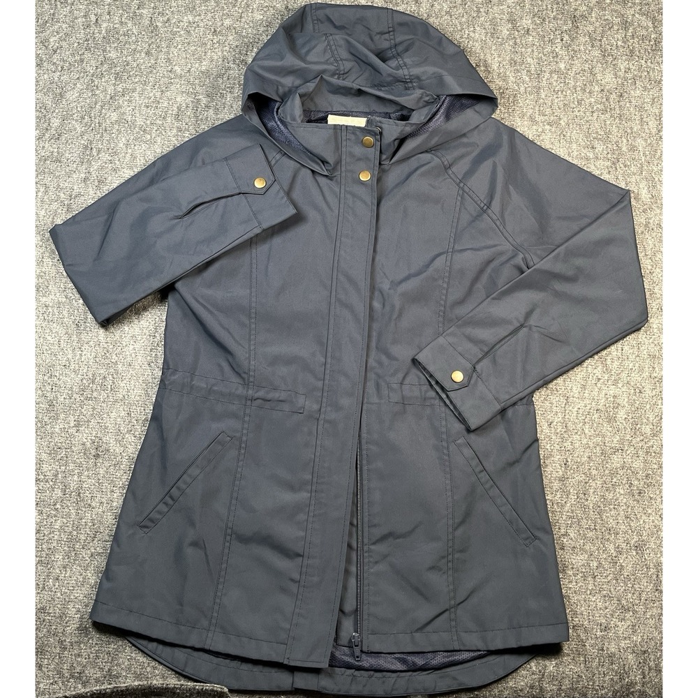 O'Neill Jacket Women Small Wendy Zip‎ Up Hooded Lightweight Pockets Nave Blue